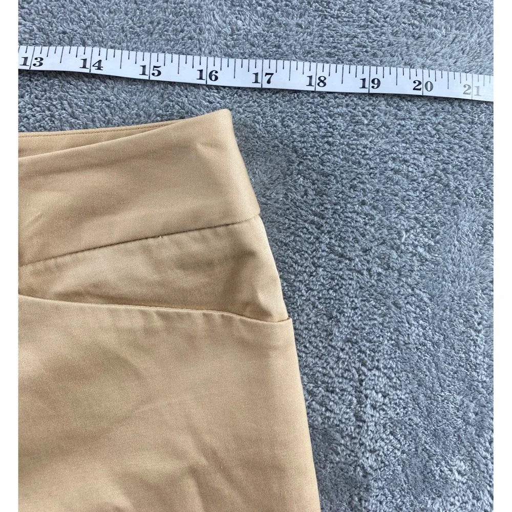 Anne Klein Womens Tan Stretch Dress Pants Khaki Bootcut Professional Trousers 10